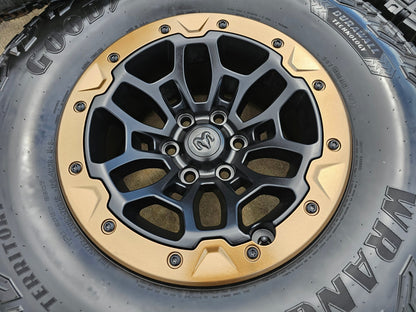 18" Dodge Ram 1500 TRX Beadlock OEM bronze RHO wheels rims 2735 tires 35" NEW