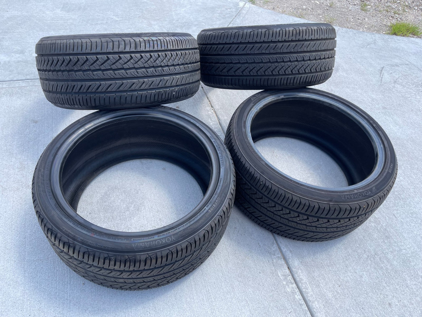(2) 245/40R19 + (2) 275/35R19 Yokohama Advan Sport A/S+ Plus 98Y XL tires SET