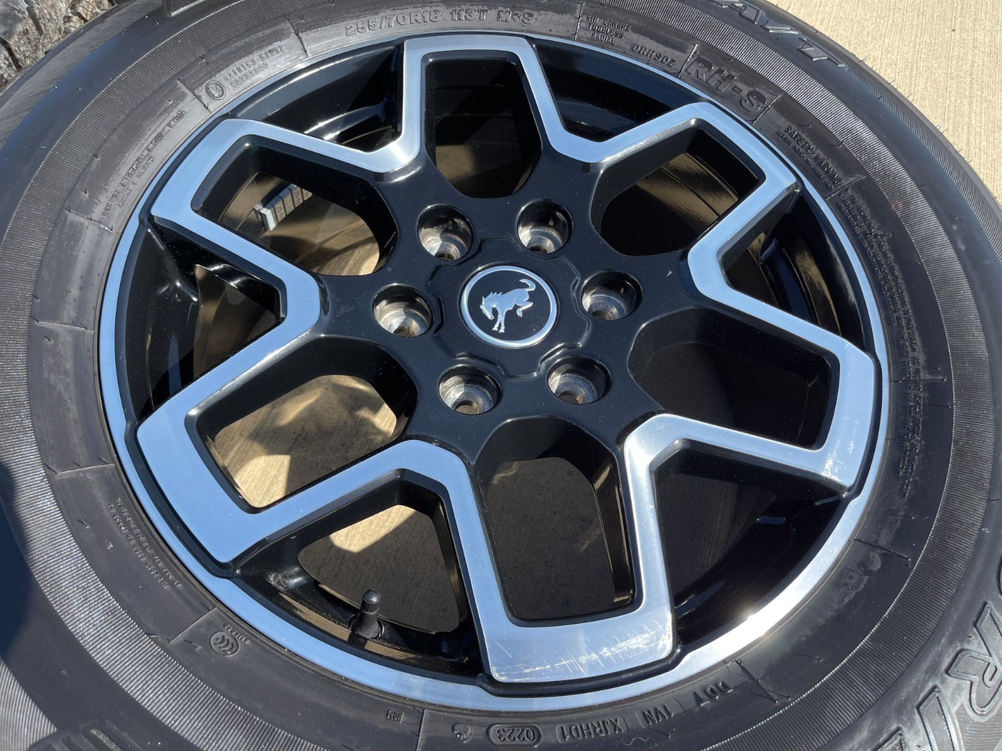 18" Ford Bronco wheels rims black 95213 Ranger tires tires BRIDGESTONE A/T SET