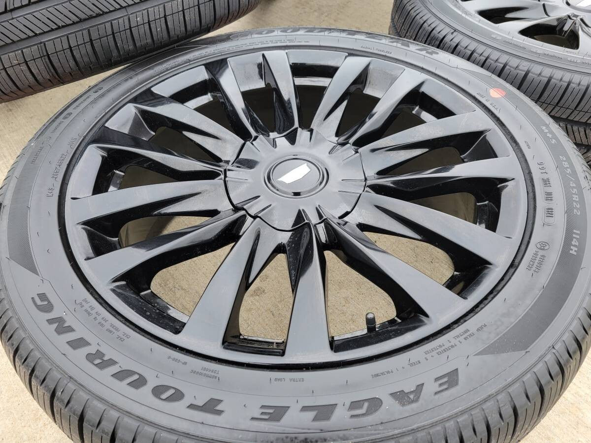 22" Cadillac Escalade OEM Black wheels rims 4873 95026 Tahoe Silverado NEW