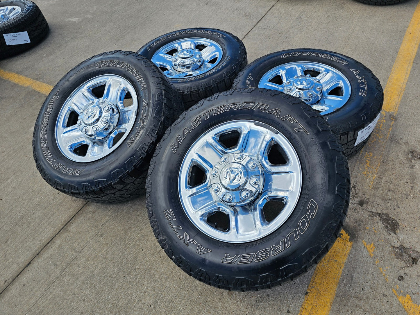 18" Dodge Ram 2500 3500 STEEL chrome OEM 2473 wheels rims tires MASTERCRAFT ATX2