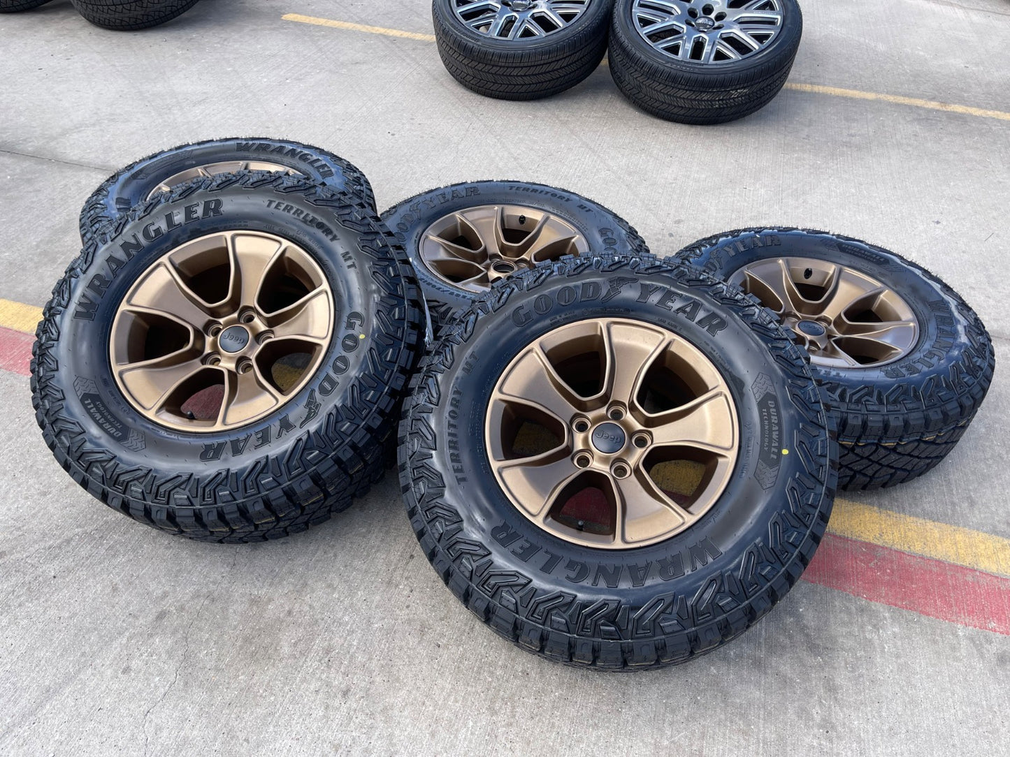 NEW (5) 17" Jeep Wrangler Rubicon OEM wheels rims SET Gladiator RIM# 96226 2027