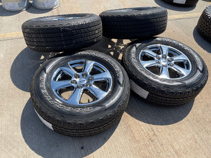 18" Ford F-150 Lariat CHROME OEM rims wheels 10168 Expedition tires
