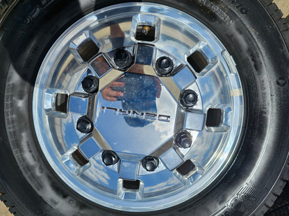 18" GMC Sierra 3500 DENALI Dually rims wheels OEM 14127 14129 8x210 MICHELIN