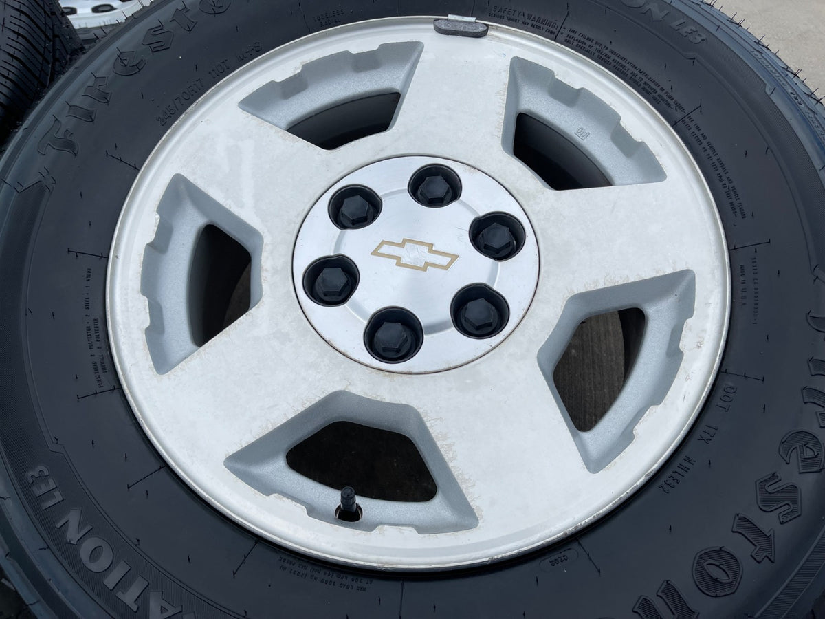 17" Chevy Tahoe Silverado Suburban Z71 OEM 5196 wheels rims tires SET FIRESTONE