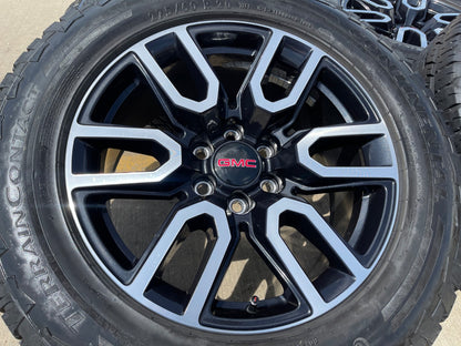20" GMC Sierra Yukon AT4X Silverado OEM 5914 wheels rims SET CONTINENTAL A/T