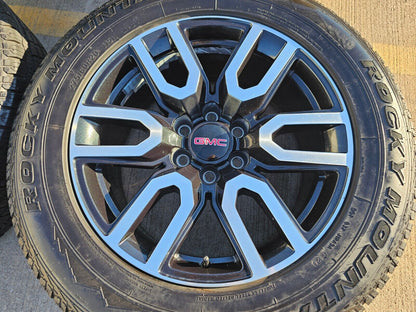20" GMC Sierra Yukon Chevy OEM black 5914 5918 wheels rims tires A/T