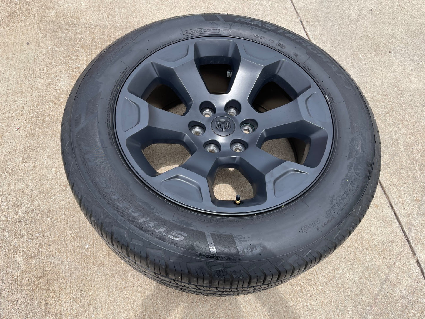 (1) 20" Dodge Ram 1500 OEM Laramie Black 2680 wheel Spare 2024 2025 2026