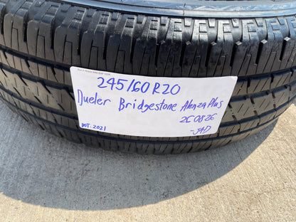 (4) 245/60/20 Bridgestone Dueler H/L Alenza Plus tires 245/60R20 Toyota 4Runner