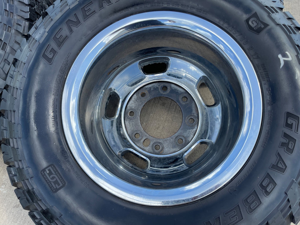 17" Dodge Ram 3500 Dually Laramie 8x200 wheels rims 2703 2704 OEM SET GENERAL