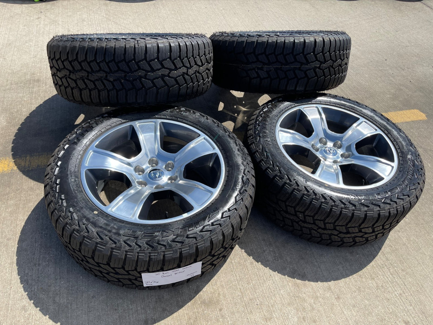 20" Dodge Ram 1500 OEM LIMITED 2676 2723 wheels rims 2025 2026 FALKEN A/T NEW