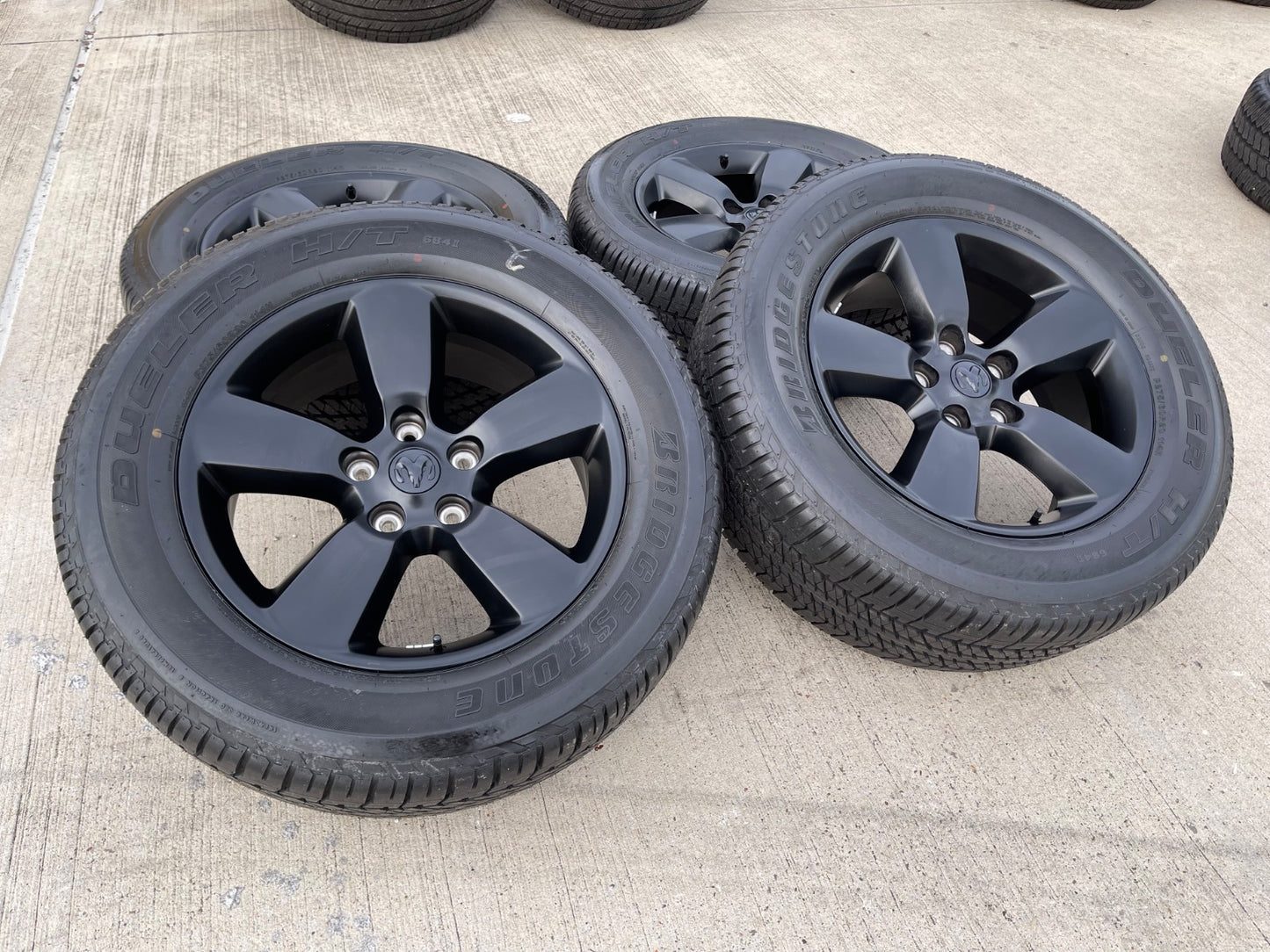 20" Dodge Ram 1500 OEM wheels rims 2495 black 5x139 tires BRIDGSETONE NEW