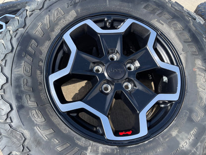 17" Jeep Wrangler Gladiator RUBICON OEM wheels rims tires 9237 black BFG KO2 A/T