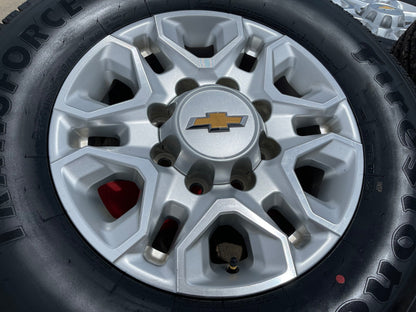 18" Chevy Silverado 2500 3500 OEM 5959 wheels rims tires SET FIRESTONE NEW