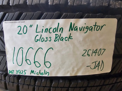 22" Lincoln Navigator OEM 10666 rims wheels BLACK LABEL SET MICHELIN NEW