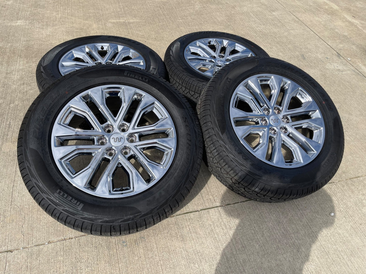 20" Ford F-150 LARIAT OEM 10619 rims wheels CHROME Expedition SET PIRELLI AT NEW