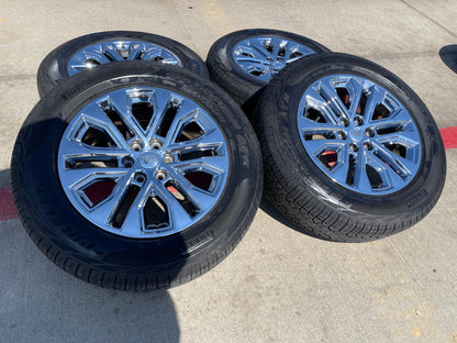 20" Ford F-150 LARIAT OEM 10619 rims wheels CHROME Expedition SET PIRELLI AT