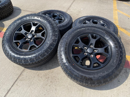 (4) 17" Jeep Wrangler Rubicon OEM 9218 wheels rims black Gladiator NEXEN NEW
