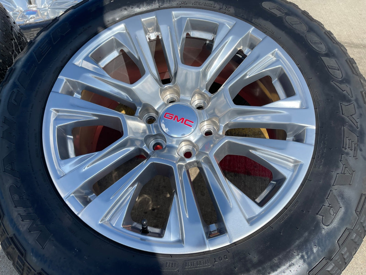20" GMC Sierra Yukon Denali OEM 5917 wheels rims SET Chevy tires GOODYEAR