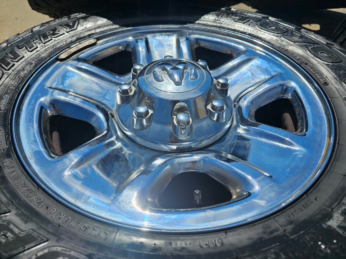18" Dodge Ram 2500 3500 STEEL chrome OEM 2473 wheels rims SET TOYO R/T