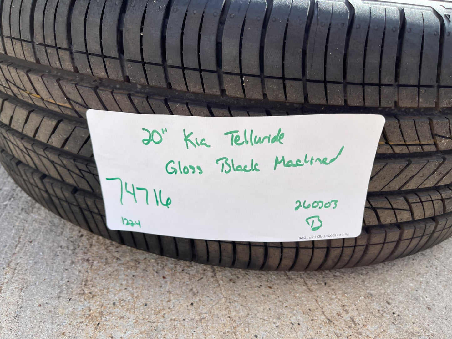 20" Kia Telluride X-PRO OEM 74716 wheel rim tire Sedona spare 2024 2025 2026 NEW