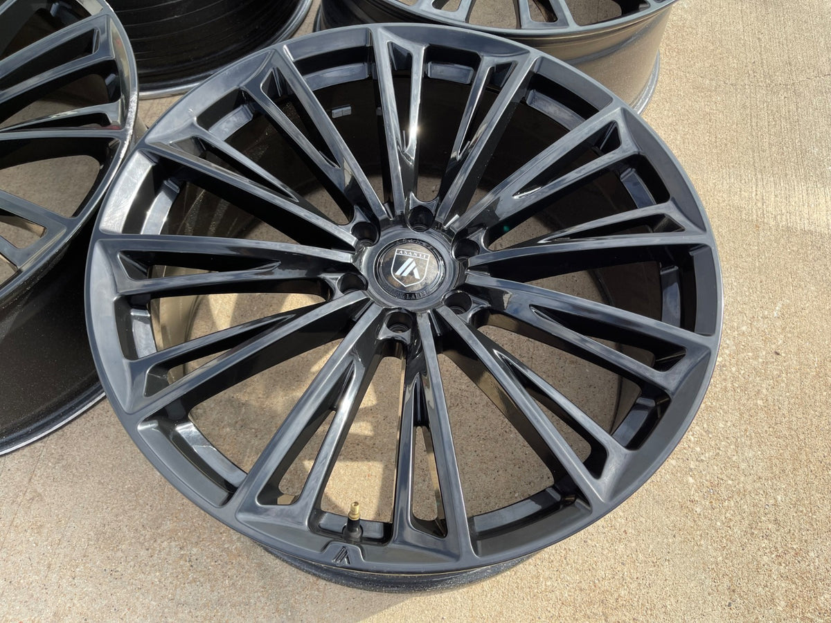 24" 24x10 Asanti Black Label ABL30 Corona Silverado RAM wheels rims 6x139 6x5.5