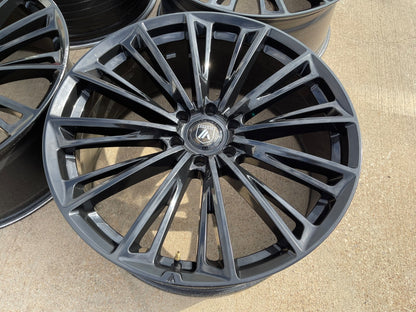 24" 24x10 Asanti Black Label ABL30 Corona Silverado RAM wheels rims 6x139 6x5.5