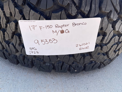 17" Ford F-150 Raptor Bronco OEM 95353 rims wheels SET BFG KO2 35" NEW