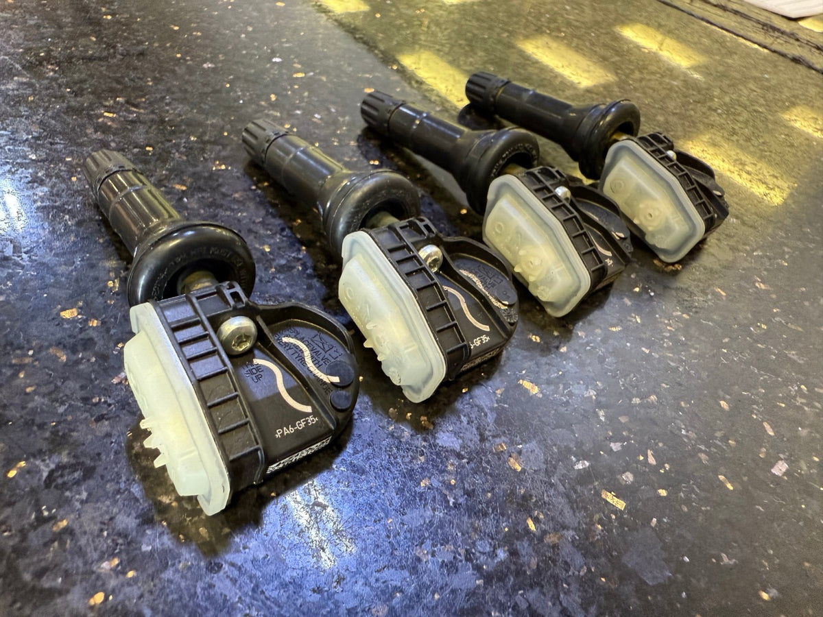 (4) TPMS SENSORS Chevy Ford GMC Cadillac Toyota RAM Honda Hyundai Kia SET NEW