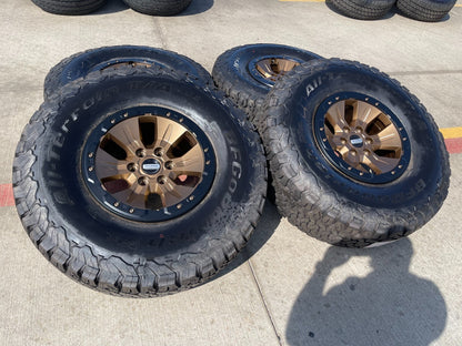 17" Ford F-150 Raptor OEM BEADLOCK 10114 BRONZE rims wheels tires BFG 37" NEW
