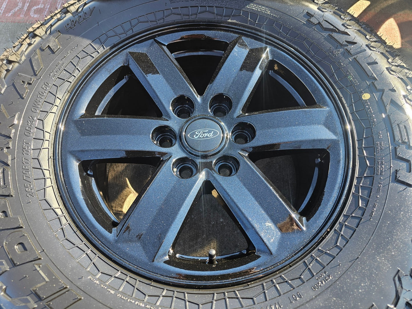 17" Ford F-150 OEM black Tremor rims wheels tires 10339 A/T4 2024 2025 2026 NEW