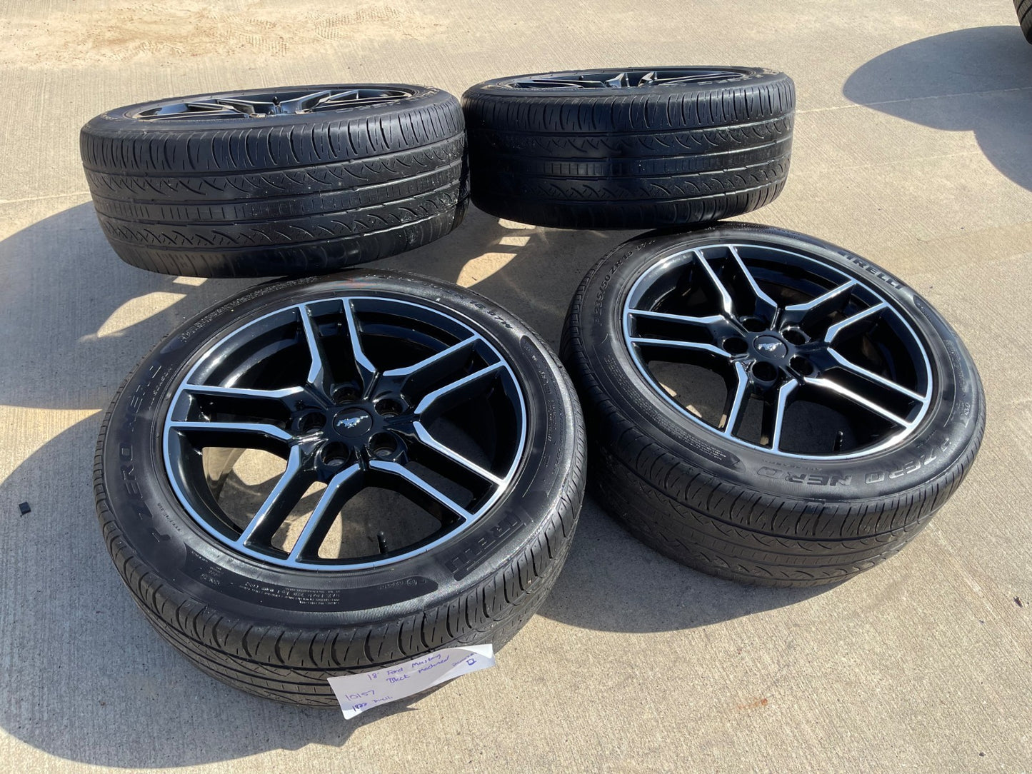 18" Ford Mustang GT OEM 10157 BLACK wheels rims SET 2021 2022 2023 2025 2026