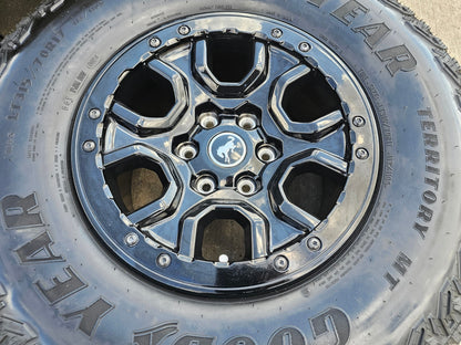 17" Ford Bronco SASQUATCH wheels rims BEADLOCK 10388 Ranger GOODYEAR M/T 35"