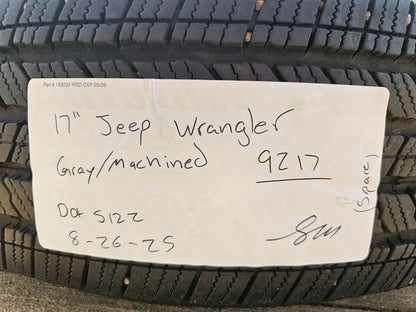 17" Jeep Wrangler Rubicon OEM wheel rim 9217 Gladiator spare 2021 2022 2023 2024