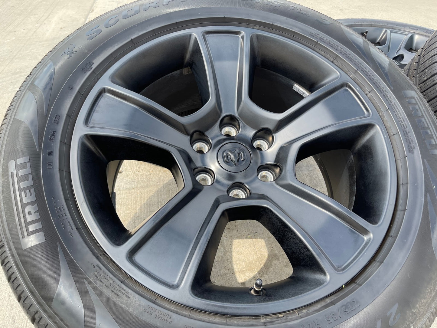 20" Dodge Ram 1500 OEM LIMITED Black 2676 2723 wheels rims PIRELLI SCORPION