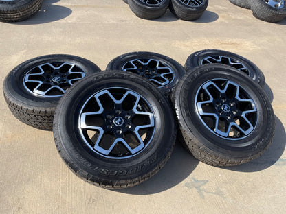 18" Ford Bronco wheels rims black 95213 Ranger tires tires BRIDGESTONE A/T SET