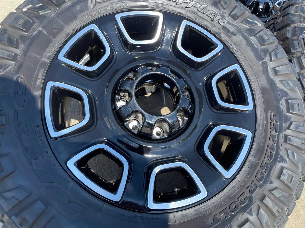 20" Ford F-250 F-350 OEM Lariat Platinum wheels rims 10486 tires SET NITRO 35"