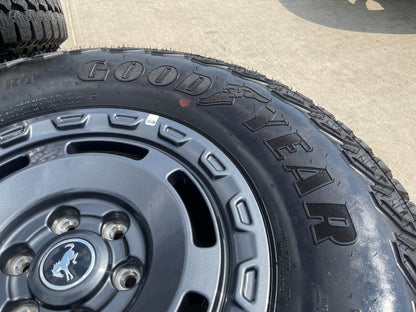 17" Ford Bronco HERITAGE SASQUATCH wheels rims 10464 GOODYEAR A/T 35" NEW