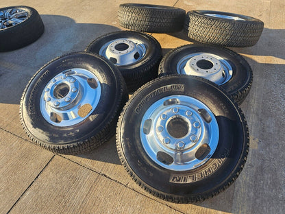 17" Ford F-350 Dually OEM 14077 14078 rims wheels MICHELIN 2023 2024 2025