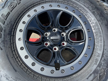 17" Ford F-150 Raptor OEM BEADLOCK rims wheels 10459 95210 FALKEN 35" tires SET