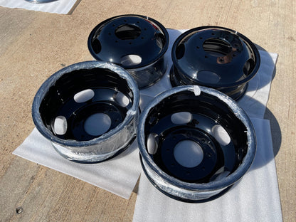 17" Ford F-350 Dually OEM 3618 3619 black rims wheels