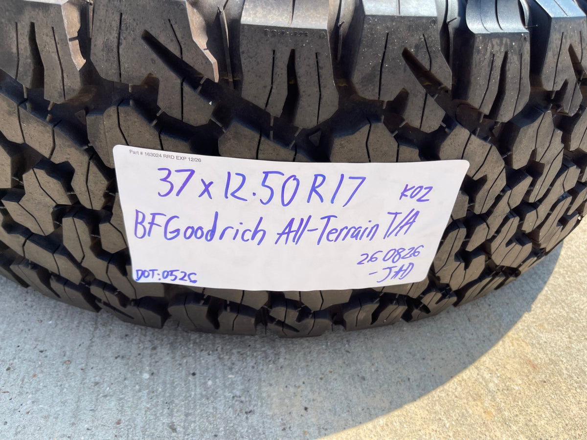 (5) 37x12.5x17 BFG KO2 A/T tires F-150 Sierra Tahoe Silverado 37" TAKE OFFS NEW