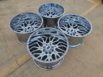 22" 22x14 Vision 404 Brawl Dodge RAM Chevy 2500 3500 wheels rims SET 8x165 8x6.5