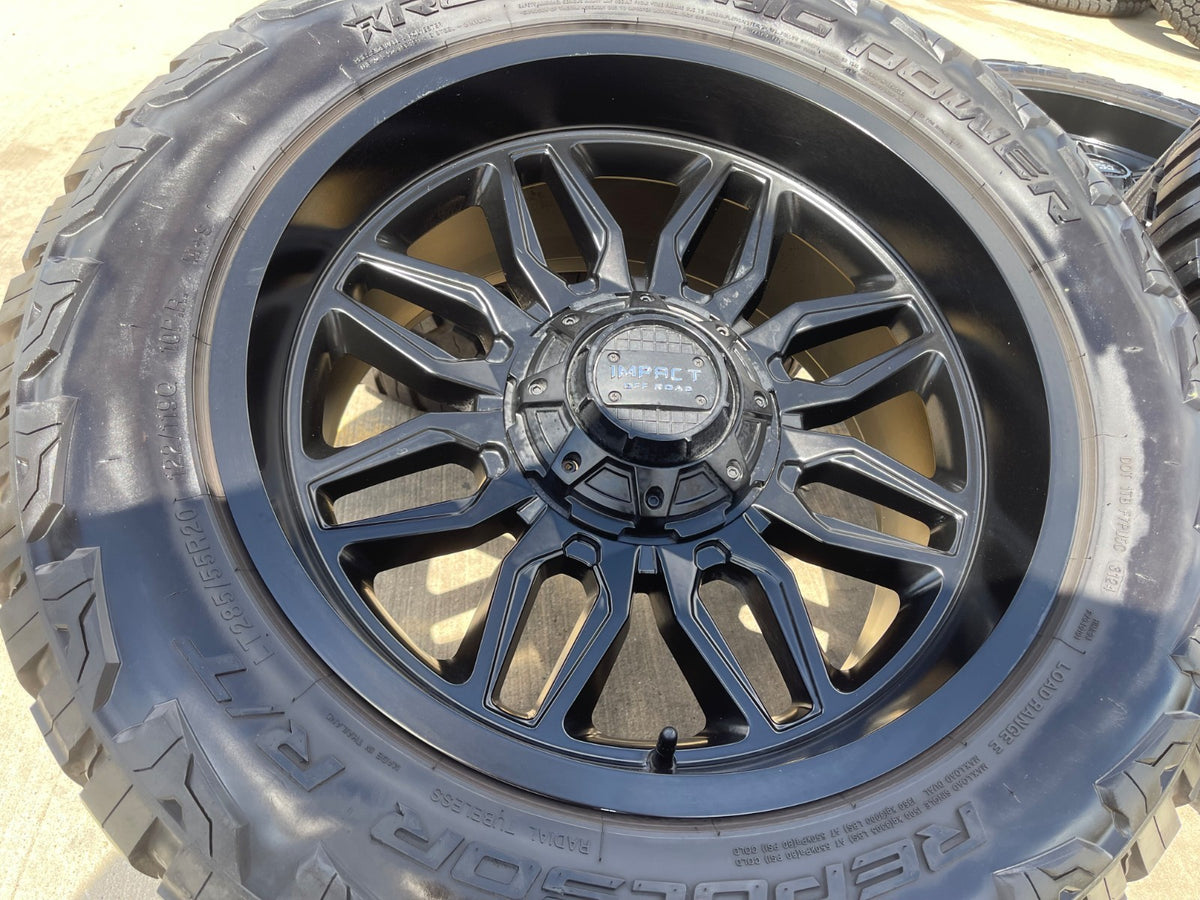 20" 20x10 Impact Off-Road 827 Silverado Ford F-150 RAM wheels rims 6x139 6x135