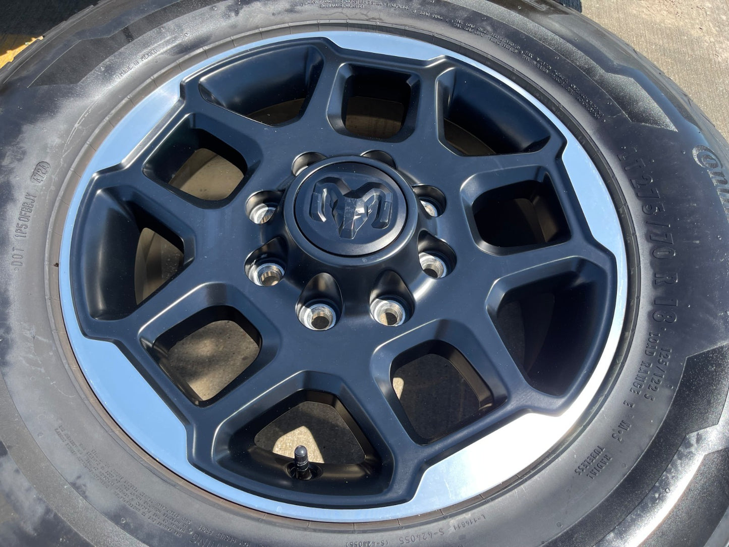 18" Dodge RAM 2500 3500 OEM 68629288 wheels rims tires CONTINENTAL