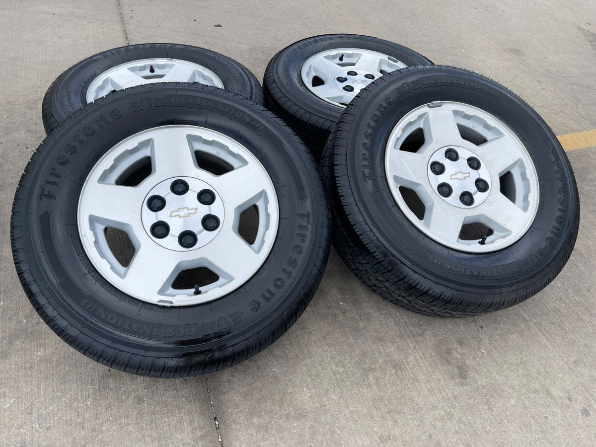 17" Chevy Tahoe Silverado Suburban Z71 OEM 5196 wheels rims tires SET FIRESTONE