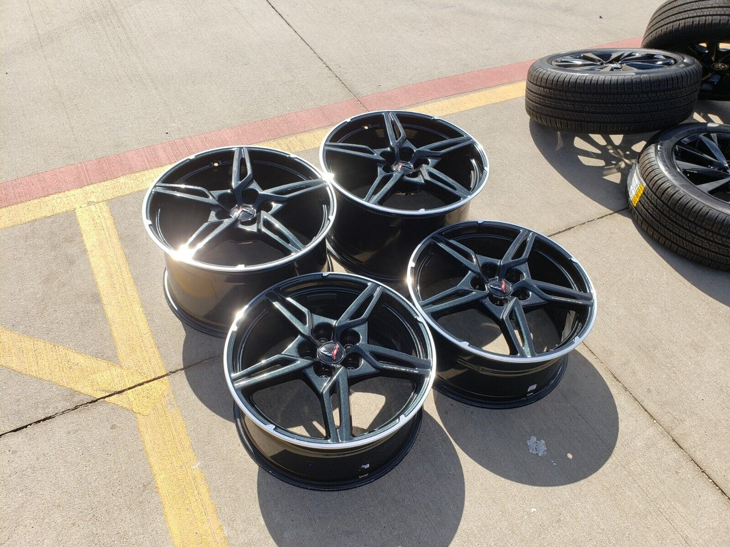 19" + 20" Chevy Corvette C8 OEM wheels rims 14009 200268 2022 2023 2024 2025 NEW