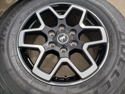 18" Ford Bronco wheels rims tires black 95213 Ranger tires BRIDGESTONE DUELER HT