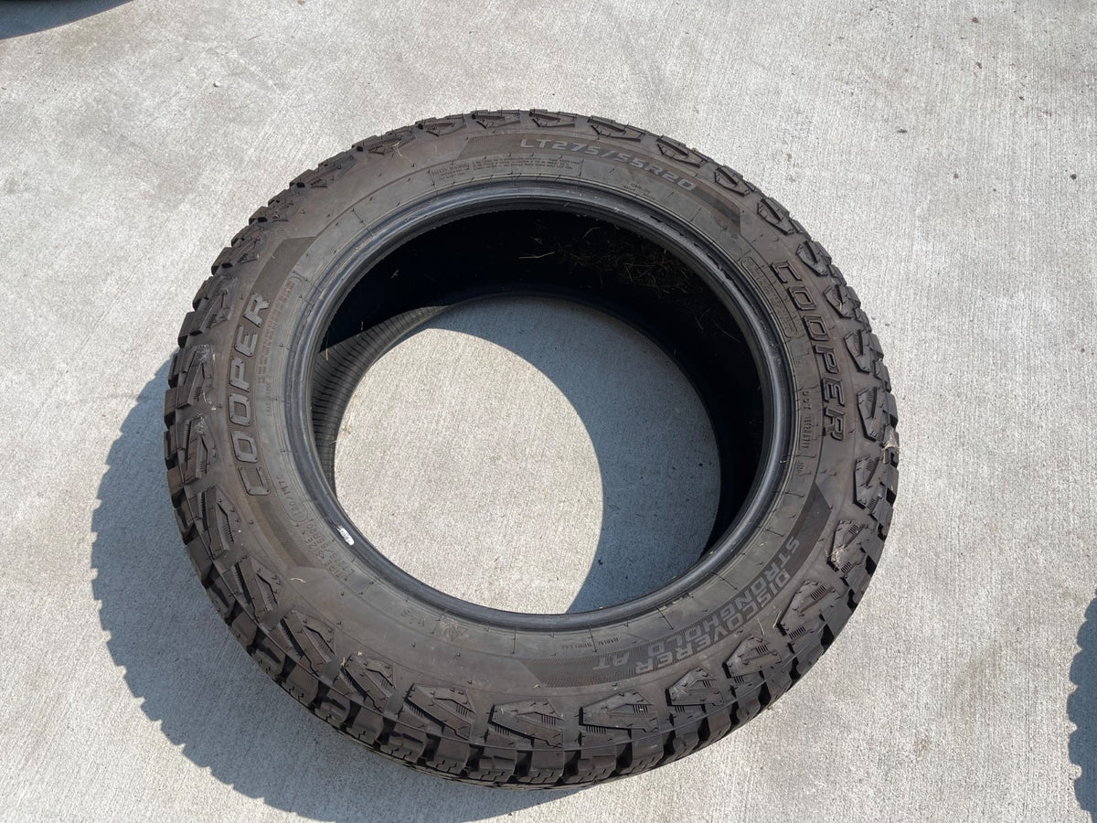 (1) 275/55/20 Cooper Discoverer Stronghold A/T tire 120S 275/55R20 LRE LT 10 ply