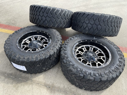 18" 18x9 Fuel Crush D561 Jeep Wrangler wheels rims 5x114.3 5x4.5 5x5 5x127 35"